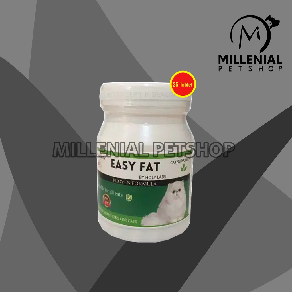 Easy Fat Vitamin Suplemen Penggemuk Penambah Nafsu Makan Kucing 50 kapsul