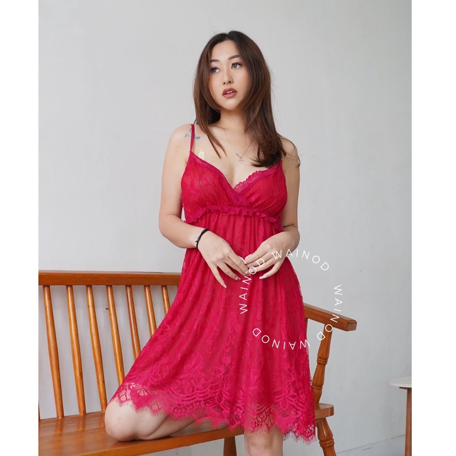 wainodshop LYRA sexy lingerie babydoll dress premium-7
