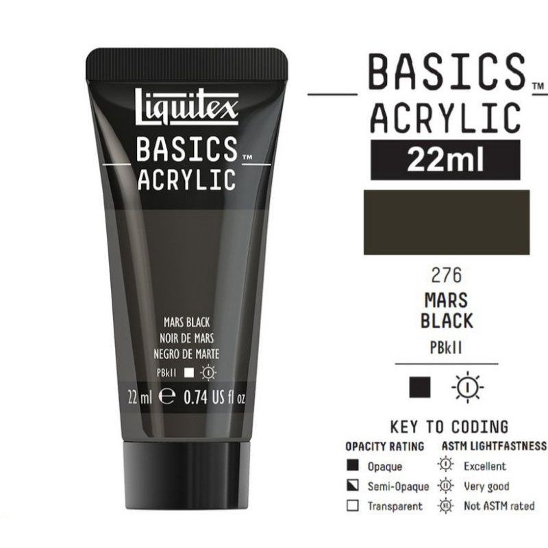 

LIQUITEX BASICS ACRYLIC 22 ML MARS BLACK