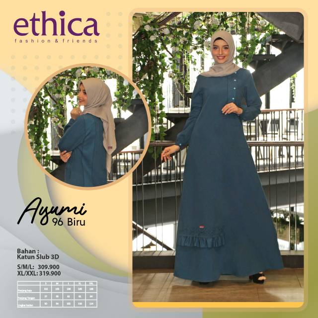 GAMIS AYUMI 96 BIRU   ETHICA