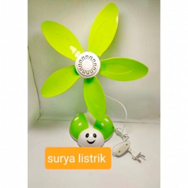 KIPAS ANGIN JEPIT 2IN1 KUMBANG KIPAS KYZUKU 37W KIPAS KARAKTER 37 WATT 5 BALING FAN 2IN1 3IN1 KIPAS