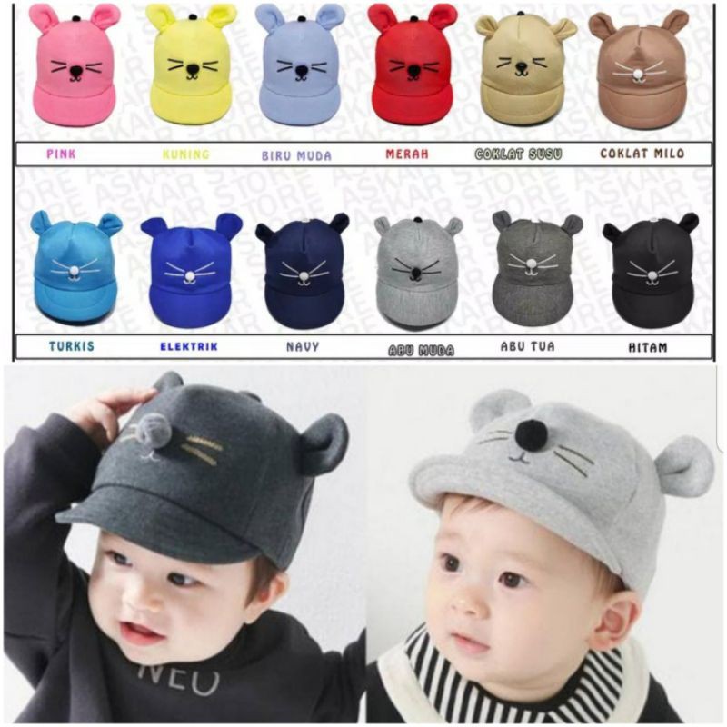 Topi Lucu Anak Bucket Badas Dino Karakter Kucing Karakter Bahan Fleece