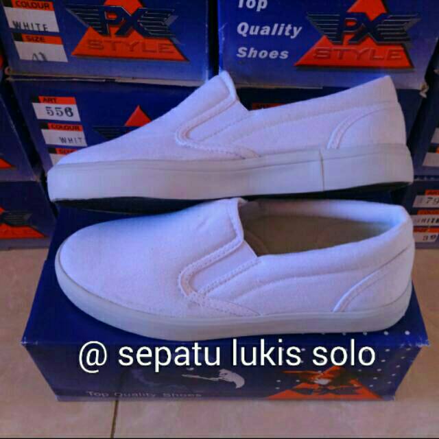 (179p) Sepatu Kanvas px style slip on pria dan wanita 