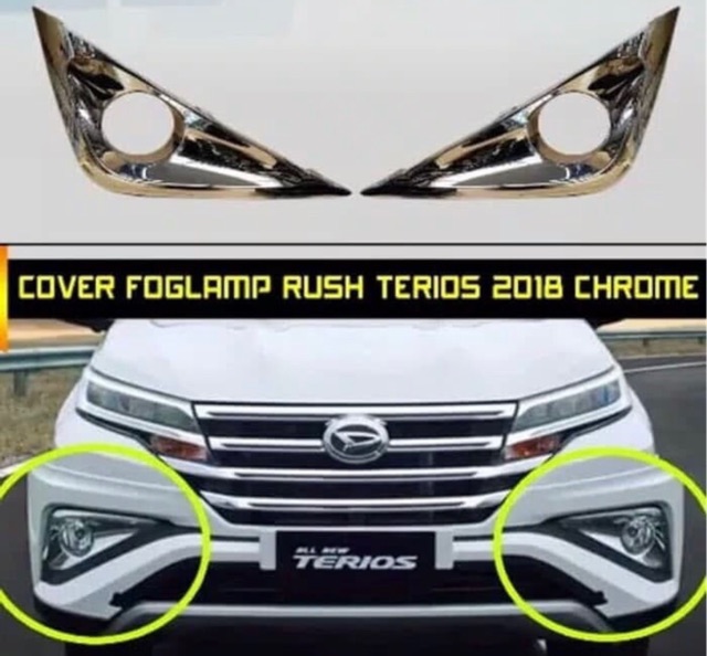 RING / COVER FOGLAMP ORIGINAL CHROME All New Rush / Terios 2018