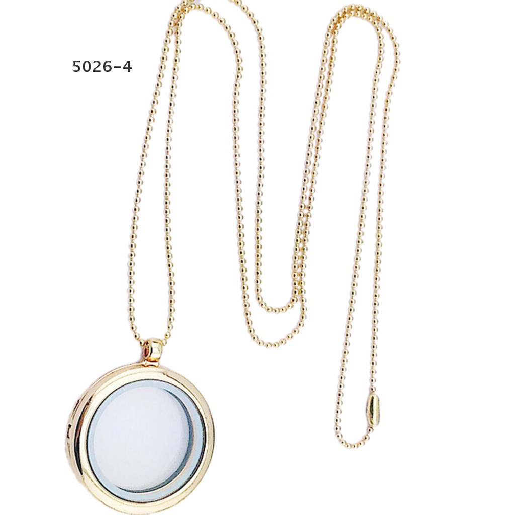 5026-4 New Floating Charm Living Memory Glass Round Locket Charms Pendant 5026-4