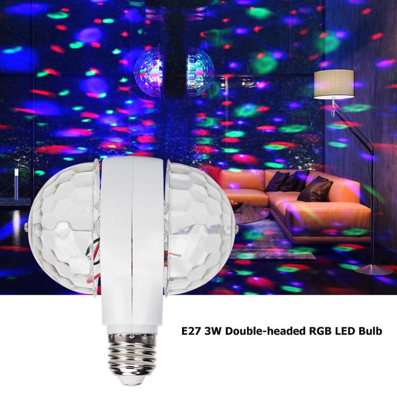 [ Double head  colorful Lighting  crystal magic ball Light For Shade KTV Bar Disco Party stage Atmosphere ]