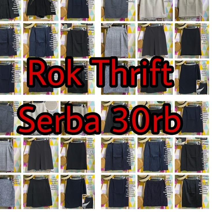 ⚡️9.9 HARGA GROSIR⚡️ Rok Skirt Pendek Mini Korean Style Thrift/Preloved/PL Warna Hitam Navy 