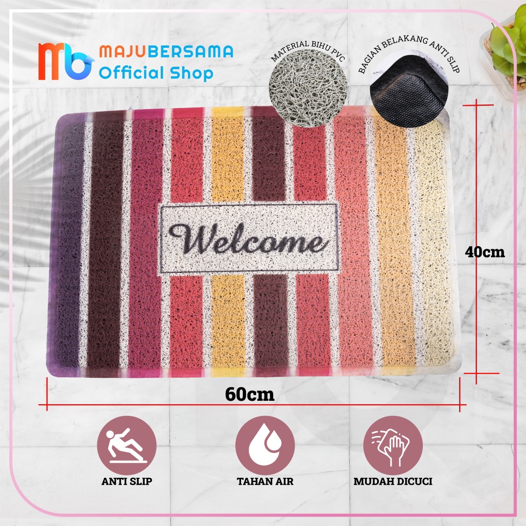 KESET MIE / KESET BIHUN/WELCOME BahanPVC PRINTING Anti Slip 40 x 60cm 6MOTIF