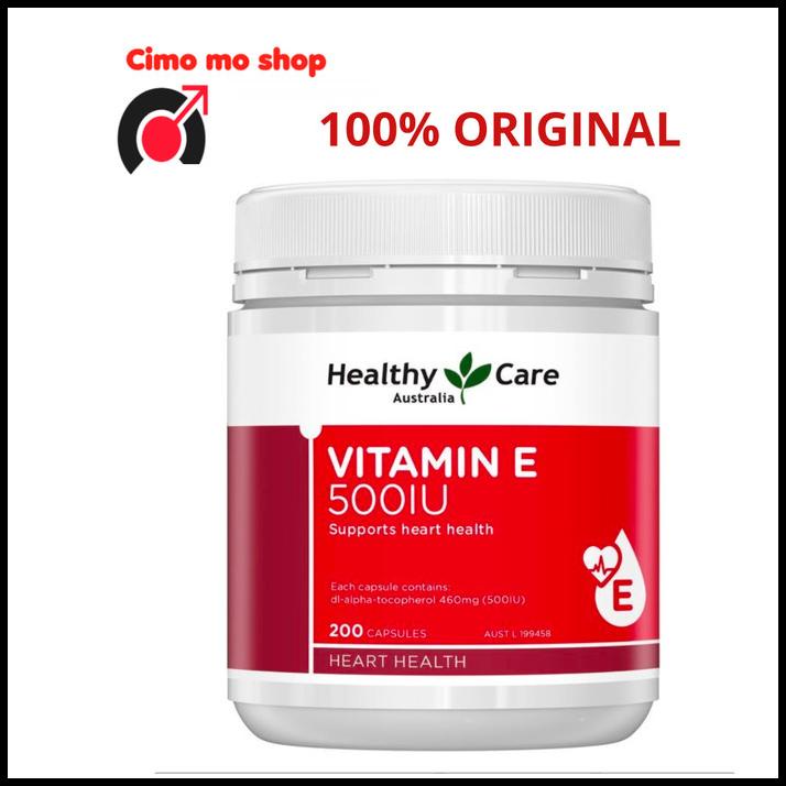 Healthy Care Vitamin E 500Iu 200 Capsules - Vitamin E Australia