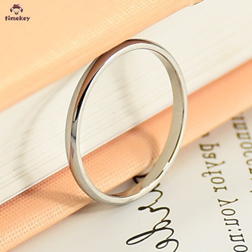 【READY】Cincin Pertunangan / Pernikahan Bahan Titanium Steel Lapis Silver Rose Gold