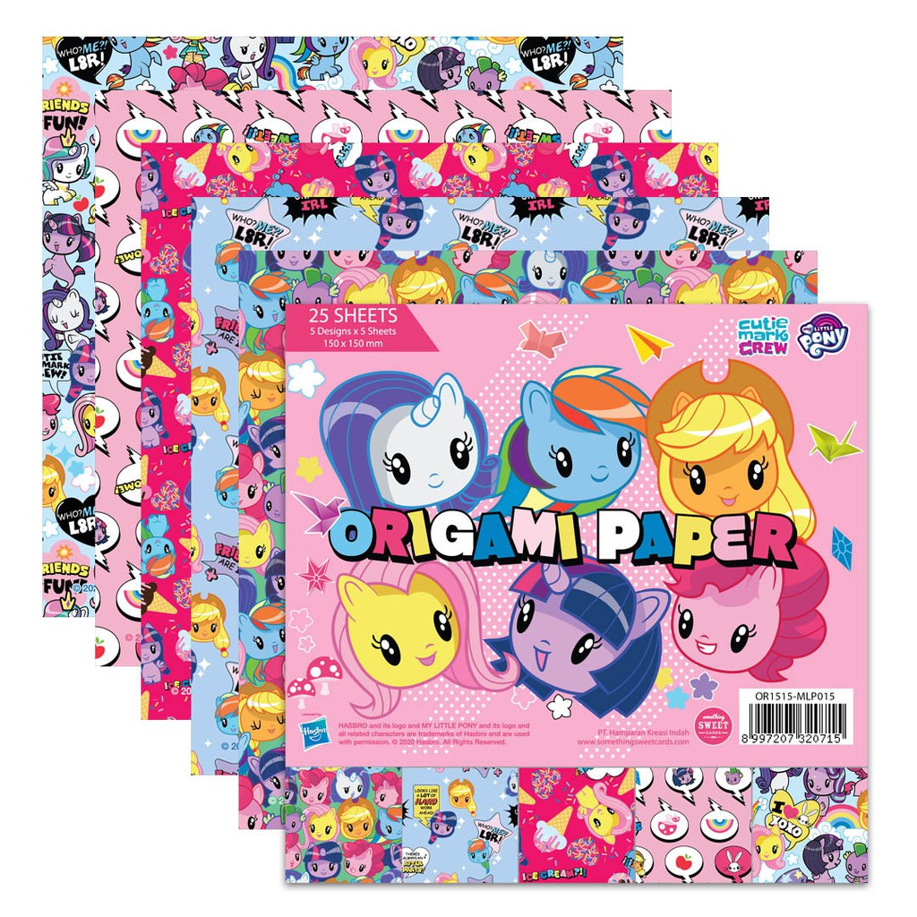 

Something Sweet Cards - Origami Paper - Kertas Lipat - My Little Pony - OR1515-MLP015