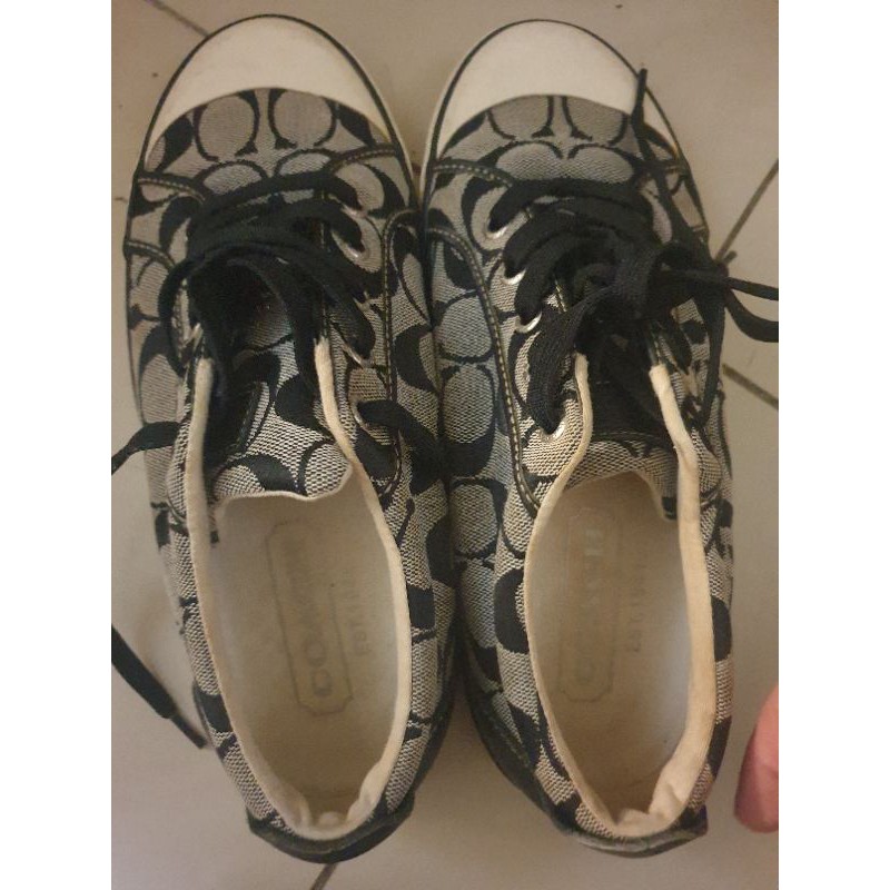 sepatu keds merk coach preloved size 39