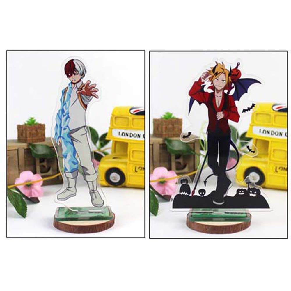 REBUY Cute Desktop Decoration Model Toy Figure Model Plate My Hero Academia Action Figure Acrylic Stand Might Japanese Anime Kaminari Denki Midoriya Izuku Desktop Standing Card