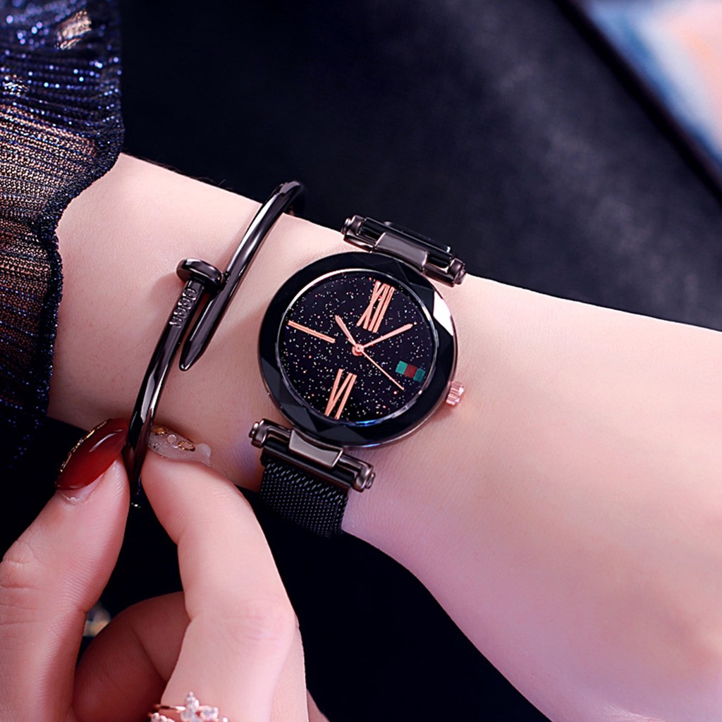 [✅COD] Jam Tangan Rantai Magnet Analog Watch Aksesoris Fashion Korean Style Wanita Cewek Anti Air Murah Couple Original