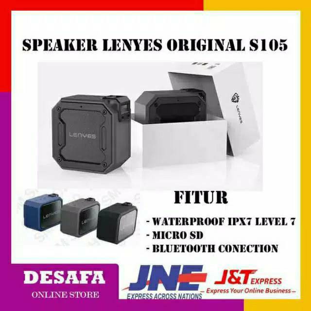 HOT PROMO ORIGINAL ORI LENYES BLUETOOTH BLUTUT SPEAKER SPIKER SPEAKERS S105 WATERPROOF MEGA BASS