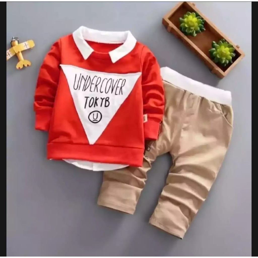 SET SWEATER KRAH TOKYO SETELAN KRAH TOKYO 1-5 TAHUN SETELAN SWEATER ANAK UNDER COVER PILIH WARNA