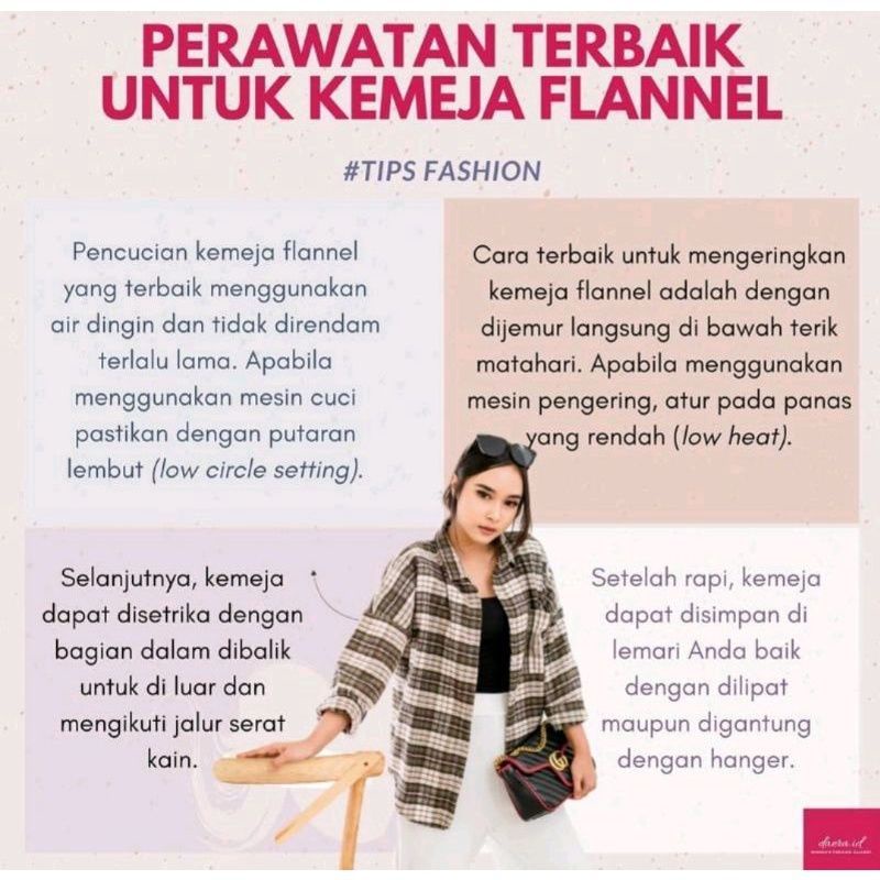 Kemeja Flannel Pria Wanita Lengan Panjang Garis Putih  Hem Wanita Pria Kotak Kotak lengan panjang Original 2023