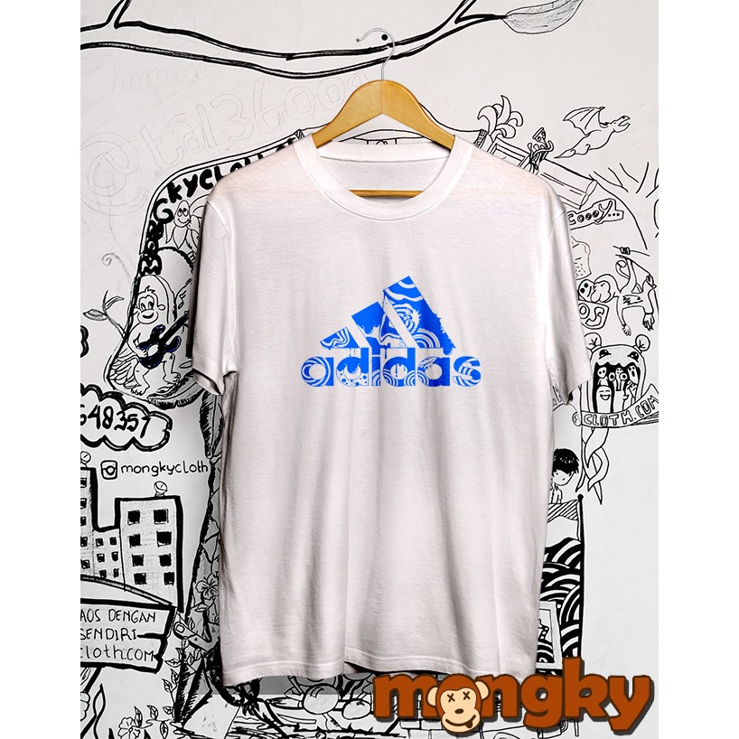Kaos Putih Special Adidas Blue