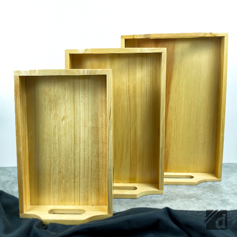 DADALALA Nampan Kayu Aesthetic / Tray Kayu Ukuran Kecil - Besar Bahan Kayu Pinus - 3 Varian