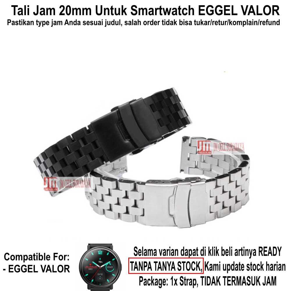 Tali Jam Eggel Valor - Strap 20mm Super Engineer II Stainless Steel Premium