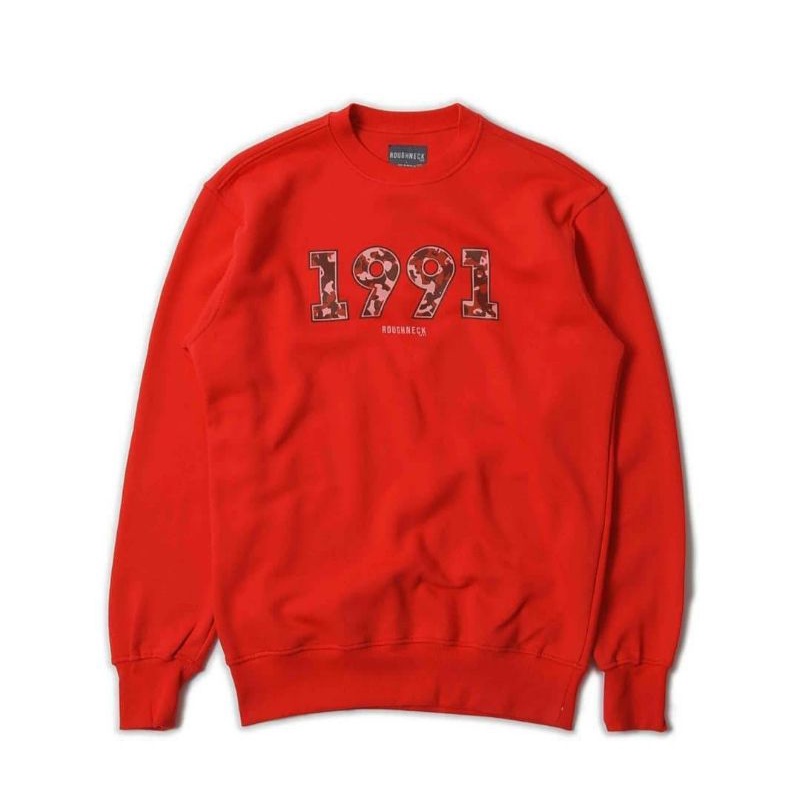 Roughneck 1991 Crewneck Red/Roughneck Crewneck/Sweatshirt Roughneck/Sweater Roughneck