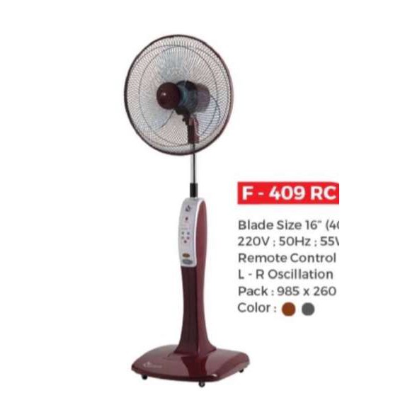 MASPION Kipas Angin Stand Fan 16&quot; Remote F 409 RC - Garansi Resmi 1 Tahun