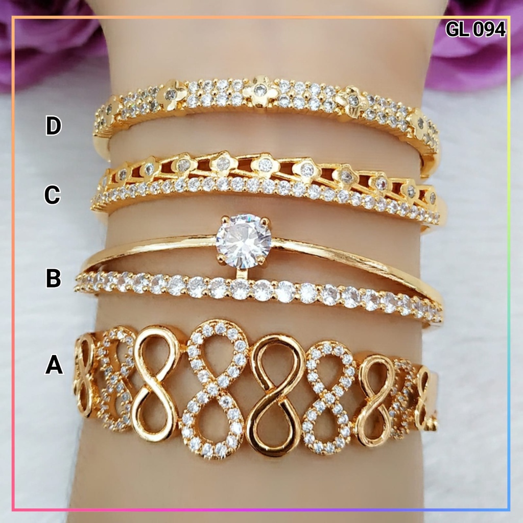 Gelang xuping gelang dewasa permata bangle lapis emas gold GL 094