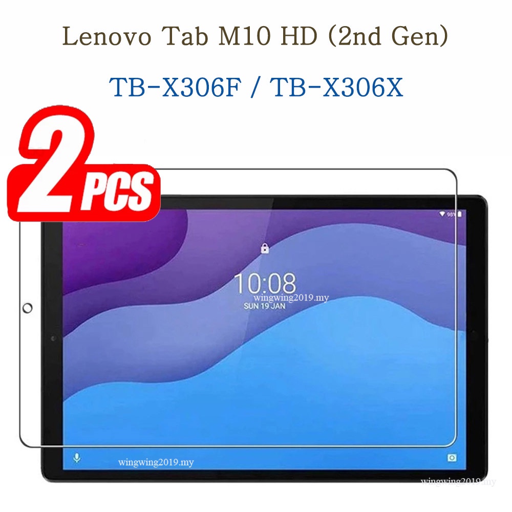 (2 Pak) Pelindung Layar Tempered Glass Untuk Lenovo Tab M10 HD (2nd Gen) 10.1 2020 TB-X306F TB-X306X