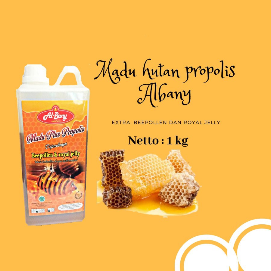

Madu murni asli hutan plus propolis Al bany 1kg 1000 gram