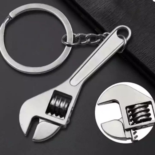Keychain - Kunci Inggris Wrench Alat Tukang Mainan Gantungan Key Chain Tools Unik Mini kecil Bahan Logam-3