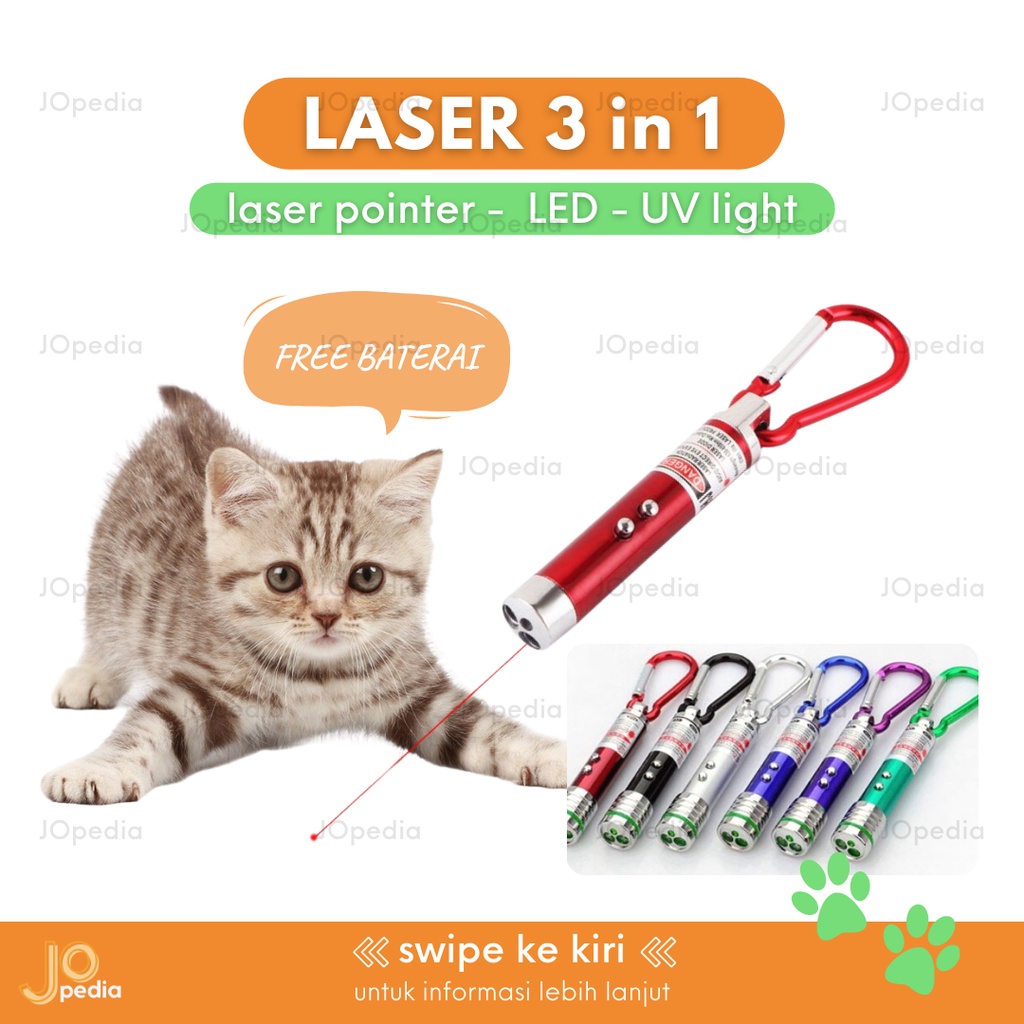 LASER 3 in 1 Mainan Kucing Senter UV LED Laser Kucing