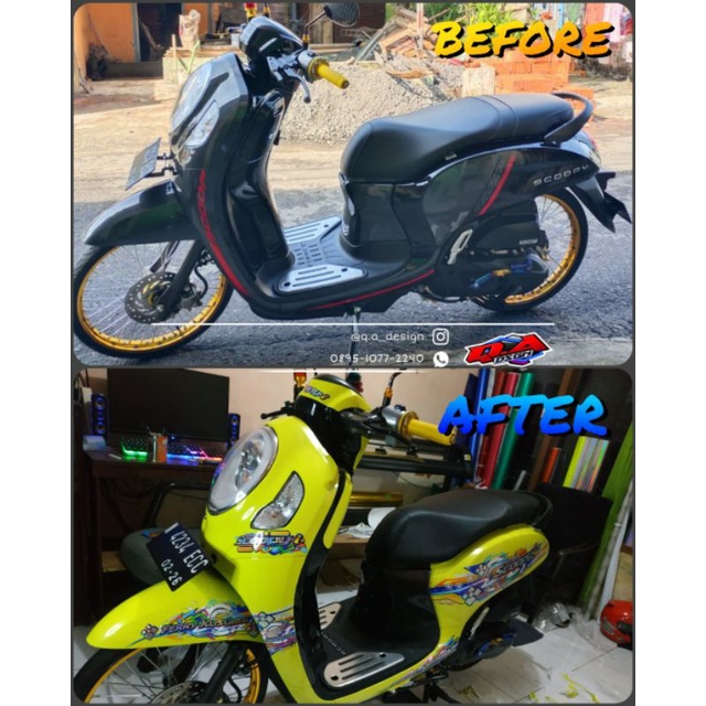 DECAL STIKER FULL BODY SCOOPY  HOLOGRAM