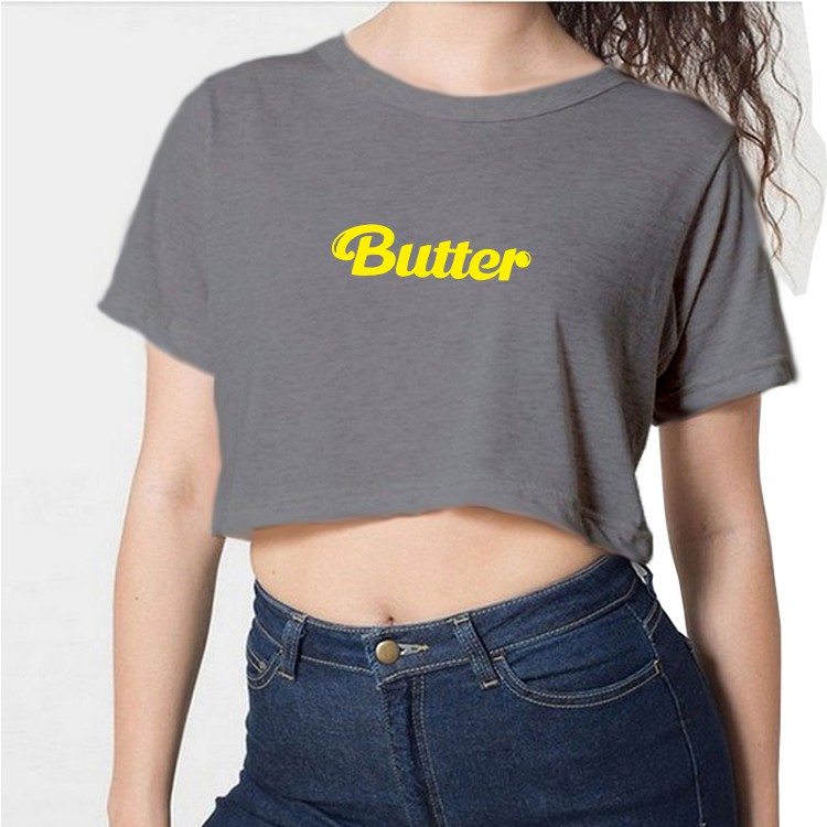 YOURSTYLE1119 - kaos crop butter KARAKTER all size kekinian kaos terlaris