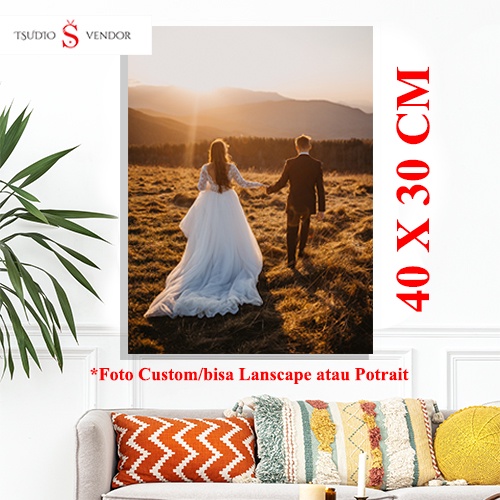 Cetak Foto Custom Uk 17R 30x40 Papan MDF 6mm Poster Kayu
