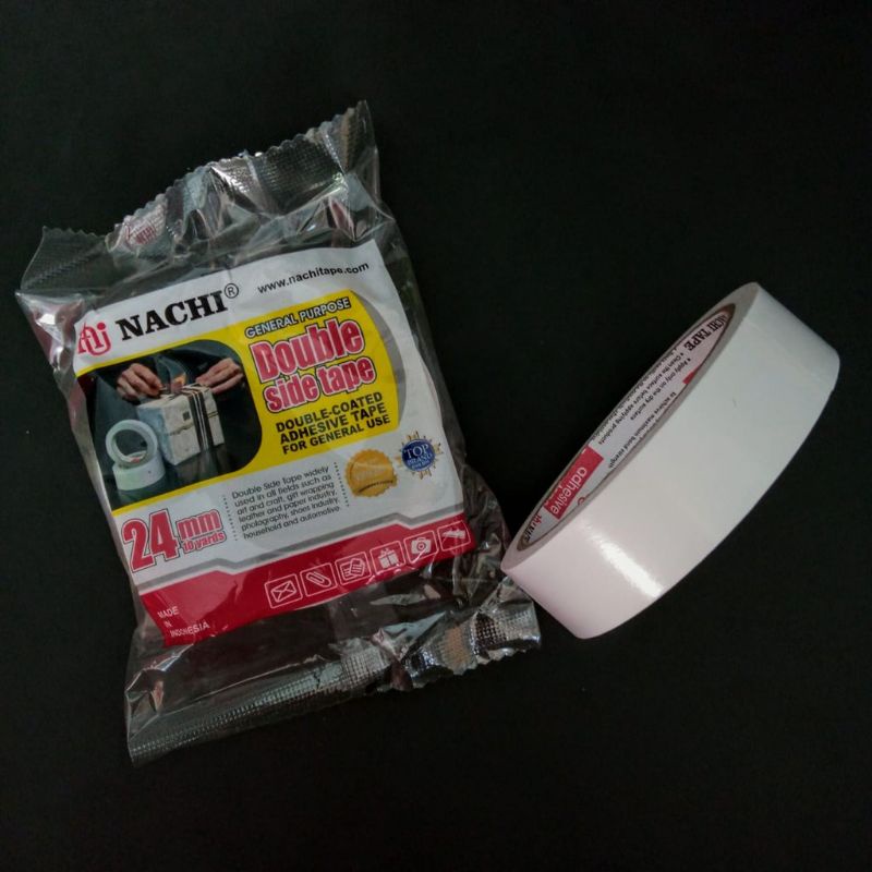 

Isolasi Double Tape Nachi 24mm 1Inch 10 yard / double side tape Nachi kecil / isolasi bolak balik