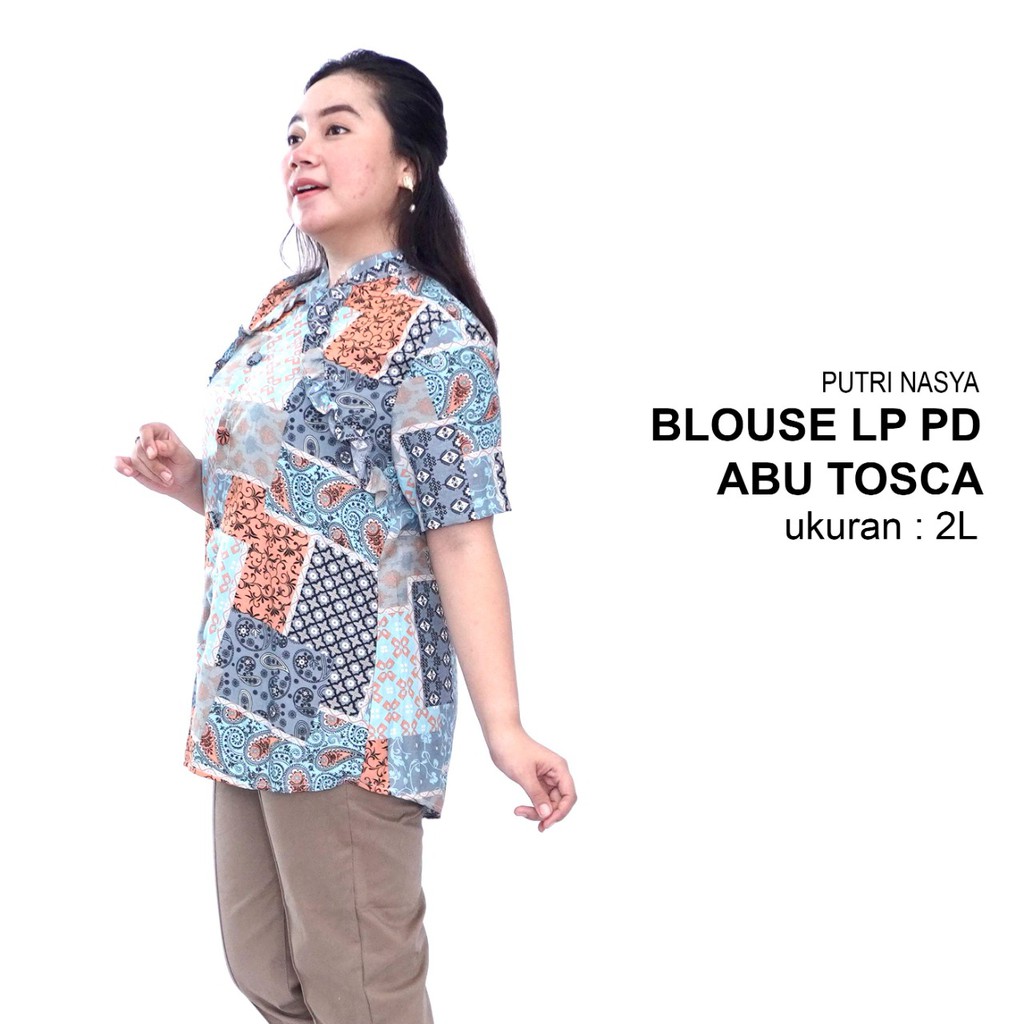 baju atasan big size/ blouse jumbo motif / baju atasan jumbo / blouse wanita kerja big size / blus