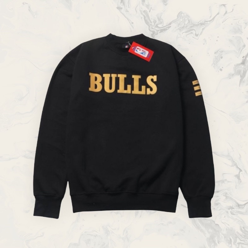 SWEATER CREWNECK CHICAGO BULLS PRIA WANITA TERBARU FULL LABEL DAN TAG HITAM