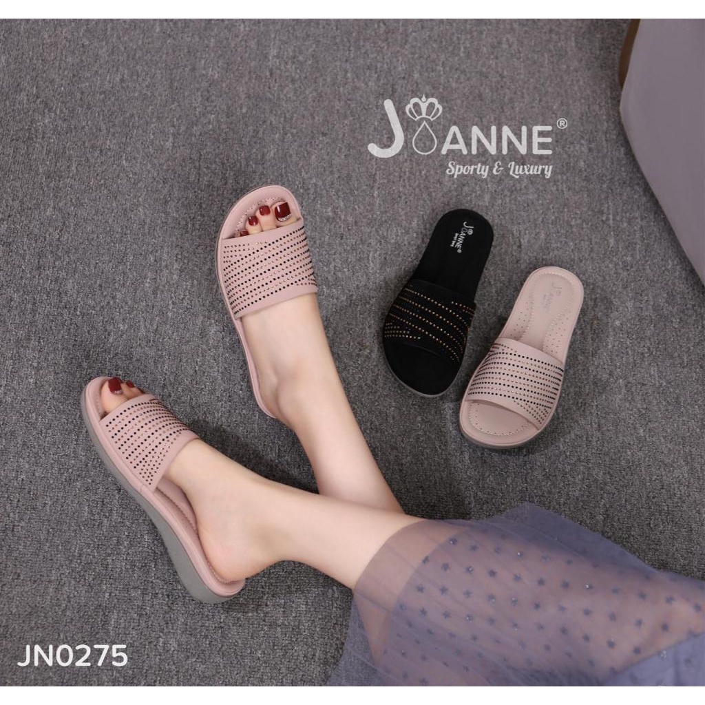 JOANNE SEPATU WANITA SLIDE SANDALS SHOES #JN0275 ORIGINAL