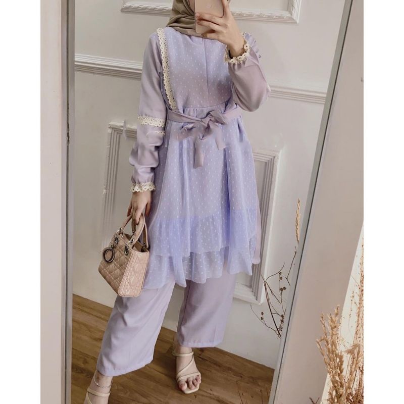 promo setelan candylutf / pearly set / hamida set / tiara set / lace organza set / candytuft setelan
