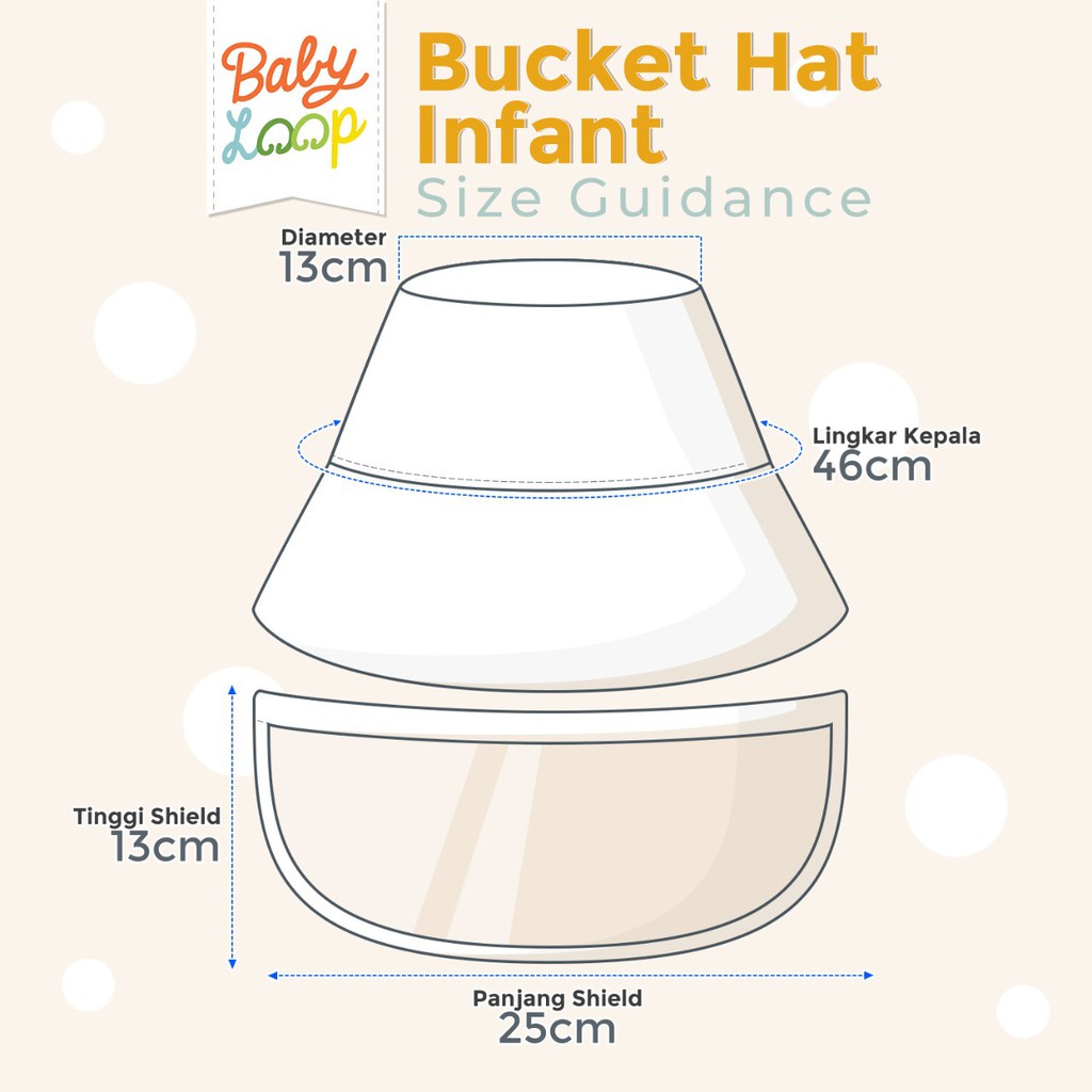 Baby Loop - Bucket Hat Baby + Shield - Topi Bayi