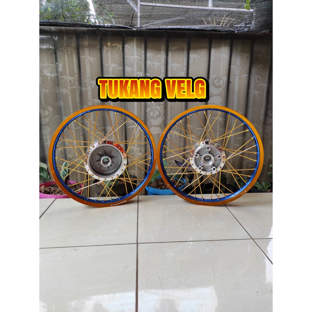 Velg jari jari Vixion new atau Vixion old paketan ring 17 TDR TwoToone Gold Blue