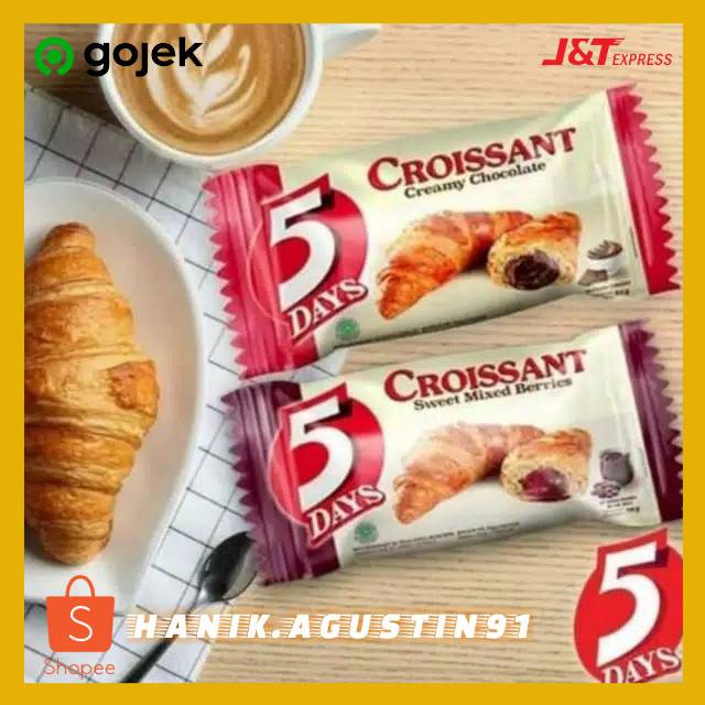 

5 Days/ 5days Croissant Creamy Peanut Butter/Creamy Chocolate/Sweet Mixed Berries/Creamy Cheese (1 Pcs)