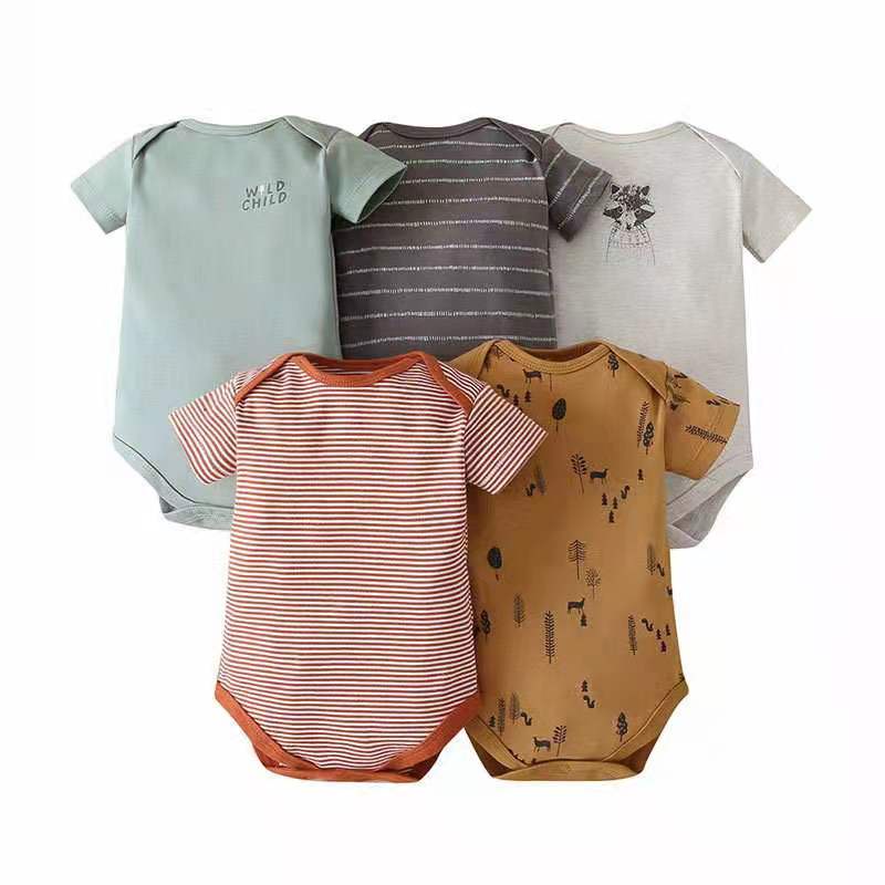 Jumper  5 in 1 Jumpsuit Bayi Baru Lahir Hampers Pakaian Bayi Newborn Unisex Romper Pendek