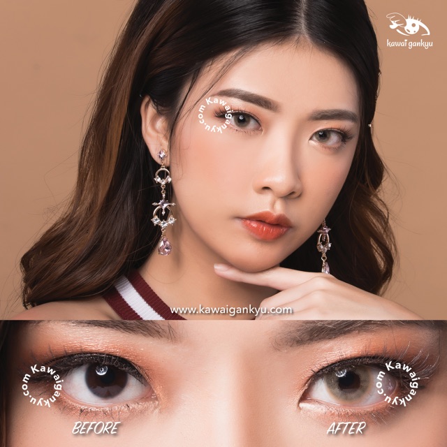 KawaiGankyu softlens - Princess vista brown (1botol)