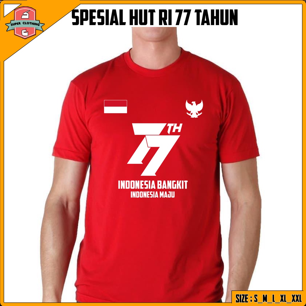 KAOS KEMERDEKAAN INDONESIA 77 TAHUN - KAOS HUT RI 77 TAHUN - KAOS DIRGAHAYU INDONEISA