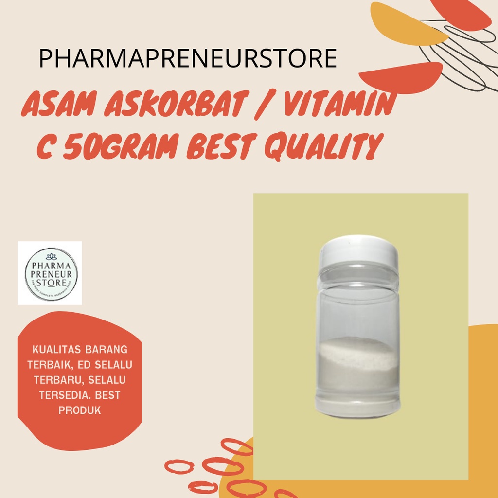 Asam Askorbat / Vitamin C Powder Best Quality 50 Gram