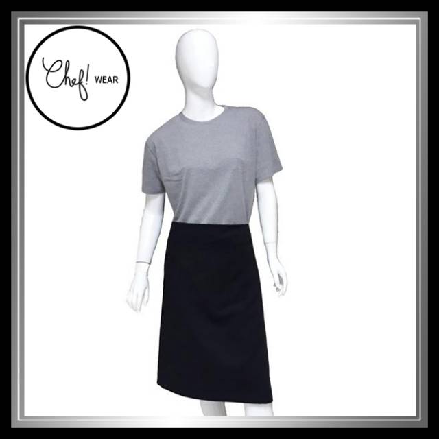 Chef Wear Apron / Celemek Panjang Hitam