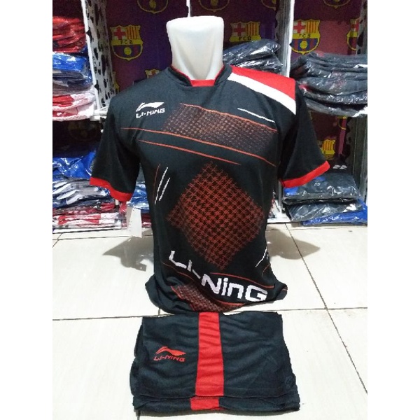 setelan badminton pria baju badminton dewasa pria kaos bulu tangkis setelan olahraga pria anak dewas