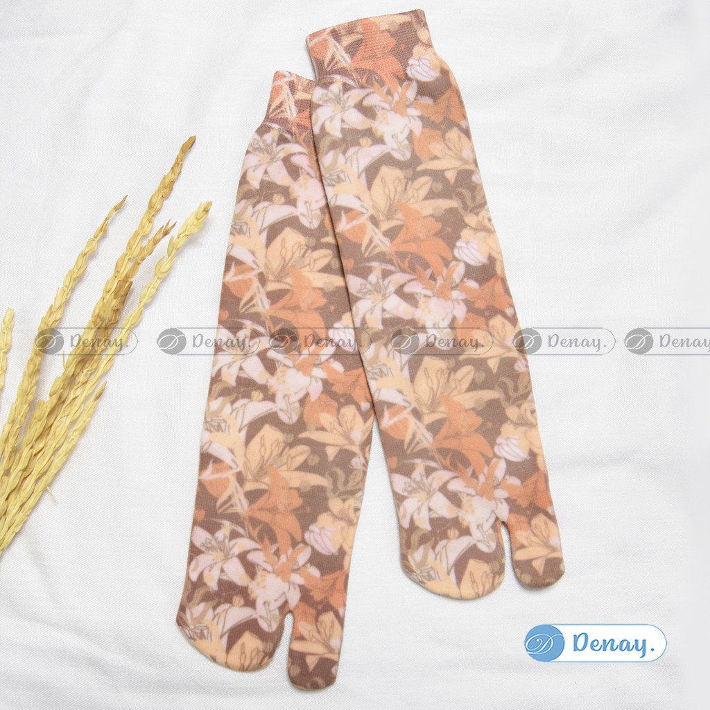 TOKODENAY - Kaos Kaki Printing Dewasa - Kaos Kaki Jempol Motif Printing - Kaos Kaki Muslimah - Kaos Kaki Motif - Motif Random - Kaos Kaki Panjang - Kaos Kaki Kekinian