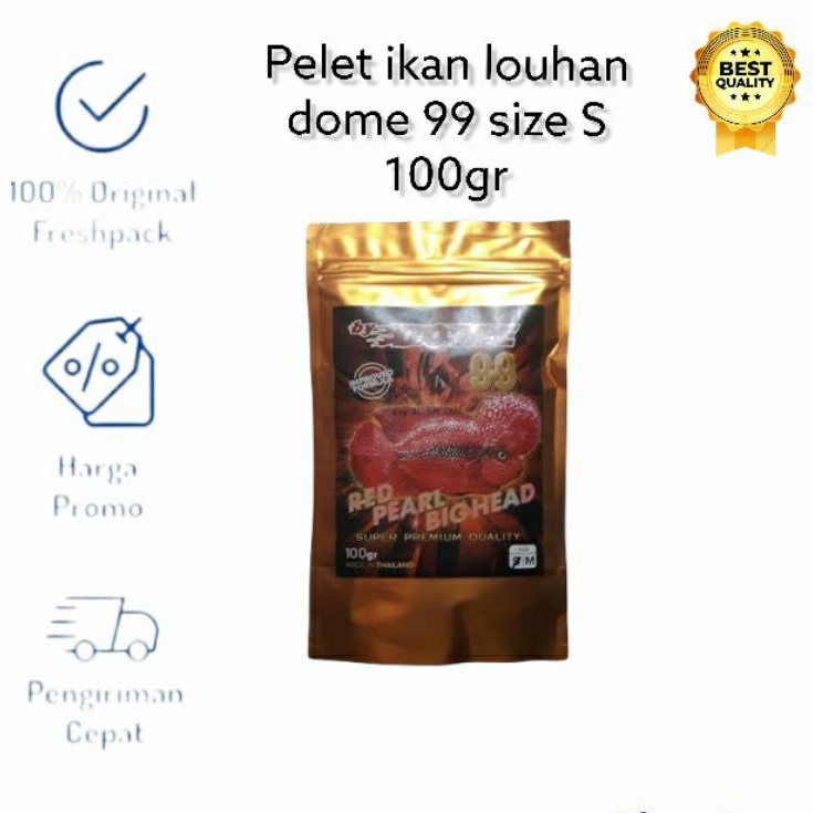 Dome 99 100Gr Makanan Ikan Louhan Small Pelet Ikan Louhan Dome S